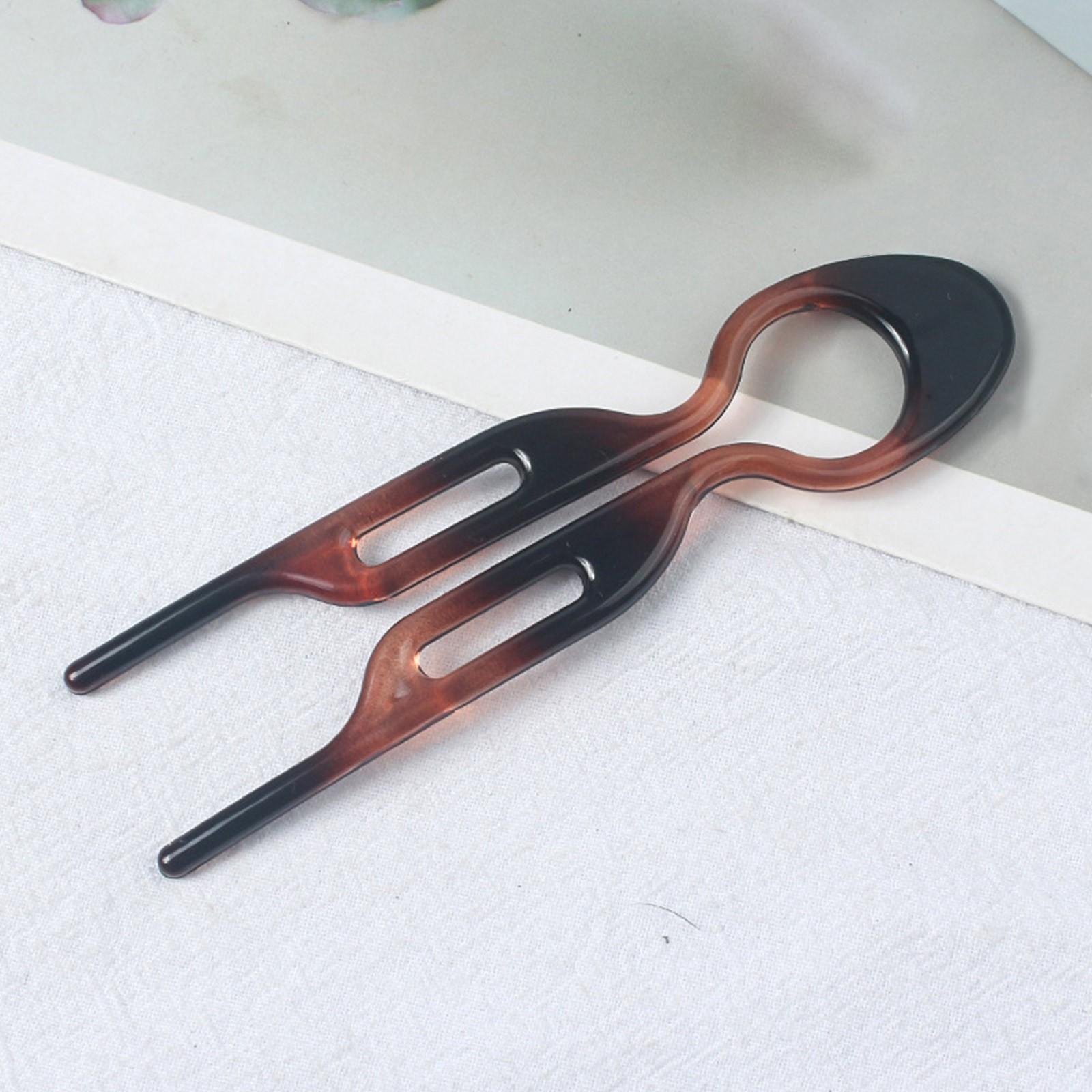 

Американская U-образная волнистая заколка для женщин с прической на затылке, универсальная заколка для волос с повязкой на голову One Size кофейный