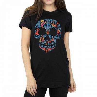 Womens/Ladies Skull Cotton Boyfriend T-Shirt