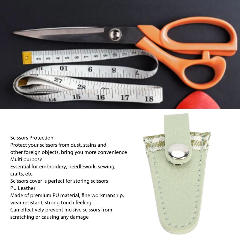 PU Leather Scissors Protective Cover Compact Size PU Leather Scissors Case For Sewing