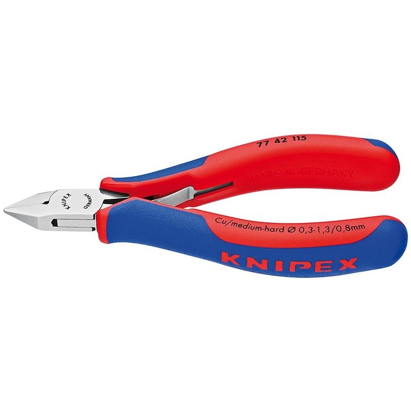 

Боковые фрезы Knipex для электроники Острая головка 115 мм 2-comp Ручки Kn-7742130