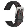 Watch Silicone 20mm Fully Waterproof Replacement Watch Rubber Watch Black with Silver Buckle [WOCCI] Strap, Rubber, Thick, Strap, Band,