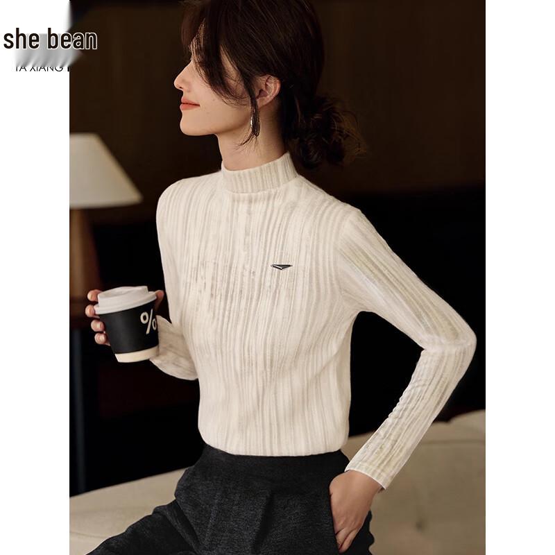 Women s Semi-High Neck Long Sleeve Base Layer Top M