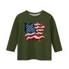Children's Fashion Printed Round Neck Three-quarter Sleeve Top Casual T-shirt
