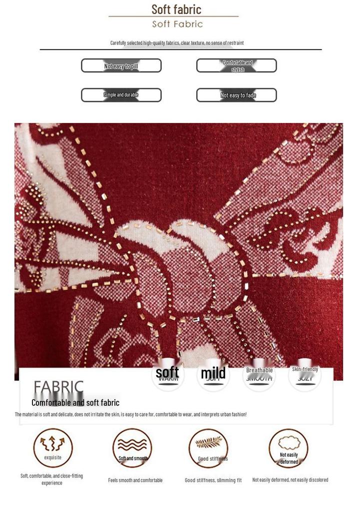 Stylish Winter Knitted Sweater for Middle-Aged Women