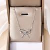 Geometric Butterfly Bow Pendant Necklace Lightweight Trendy Elegant Jewelry for Women