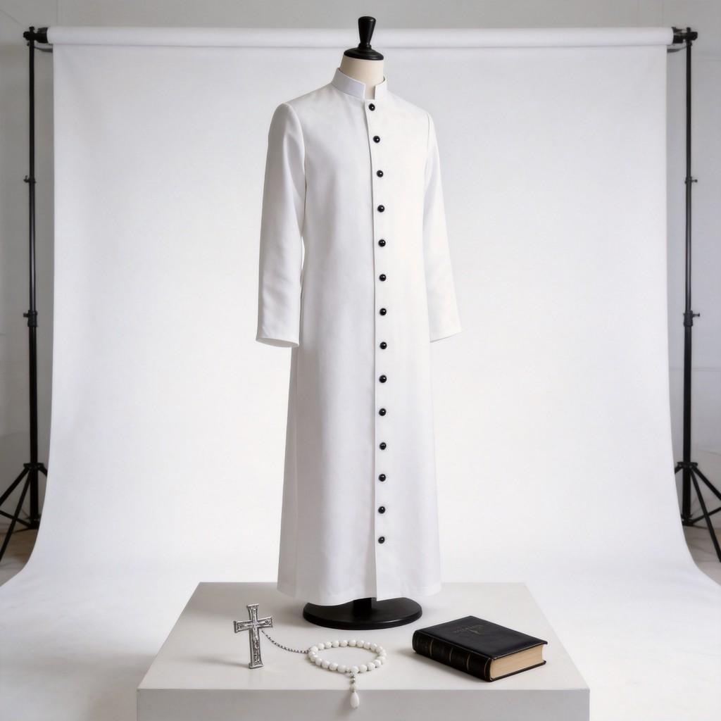 Fantasy Priest Cosplay Costume For Halloween Party With Long Robe For Adults