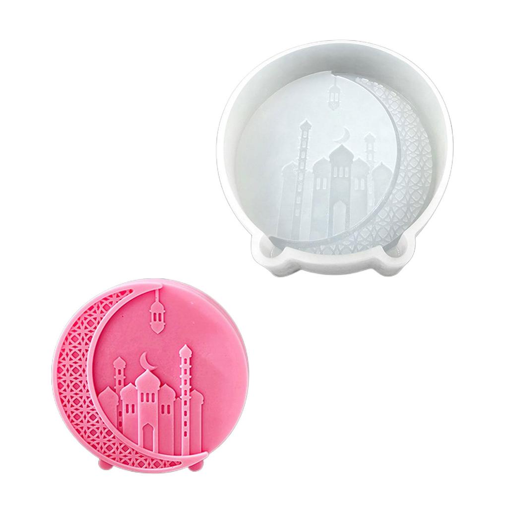 Moon Castle Silicone Mold Scented Candle Mold Festival Table Ornament Tool Plasters Craft Making Supplies Fondant Mold