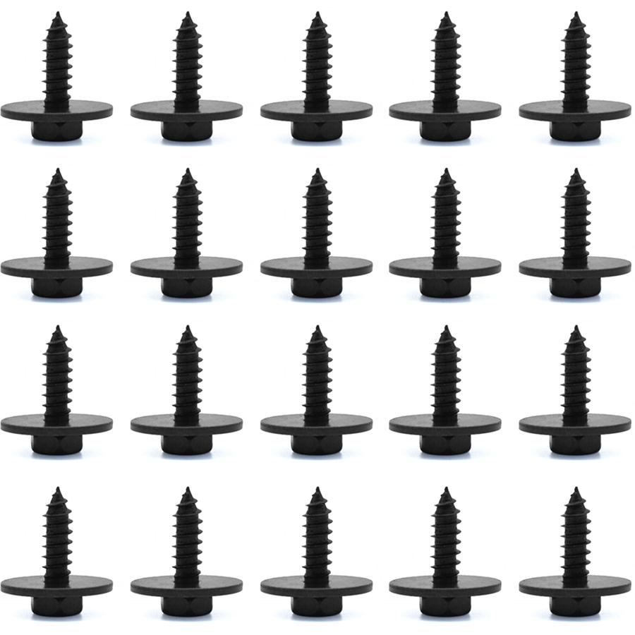 50x Car SUV Repair Screws Body Fender Bumper Clips 8mm Hex Washer Head Universal