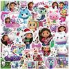 50 Stück Animation Gabby's Puppenhaus Cartoon Graffiti Aufkleber Abziehbilder Koffer Gitarre Laptop Computer Dekoration Kinder Klassiker Geschenk