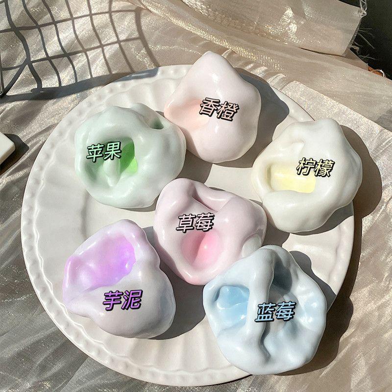 6cm/2.36inch Squishies Bile Anti-stres Curcubeu Formă de Bilă Glutinoasă Bilă Anti-stres cu Vid Jucărie Fidget Strivibilă Cadouri pentru Petrecere