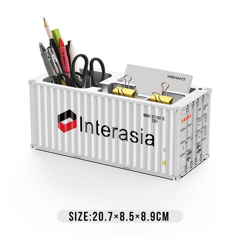 Mini 1:30 Scale Desktop Pen Holder & Business Card Storage Box with Custom Logo