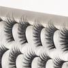 10 Pairs Thick Long Cross Party False Eyelashes Black Band Fake Eye Lashes