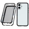 For iPhone 17 Case with Anti-Spy Screen Protector Tempered Glass Metal Phone Cover Magnetic Clasp