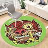 1pc Zombie Wolf Office Round Area Rug, Indoor Mat Suitable For Office, Under Office Chairs Bedroom Living Room Home Decor, Room Deco