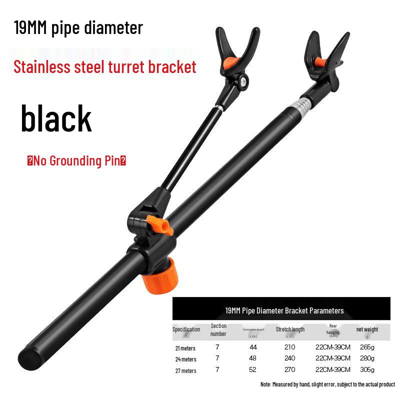 Langlebiger Angelrutenständer aus Edelstahl mit verdicktem Erdspieß für doppelte Verwendung: Kompatibel mit Angelkiste & Stuhl.