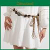 Baumwoll-Leinen-Taillenkette mit handgeknüpftem Knoten-Design für Damen-Freizeitkleid