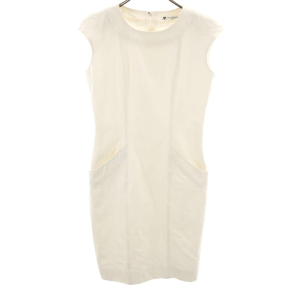 

courreges No sleeve one piece 9AR White system Back fastener Women Used