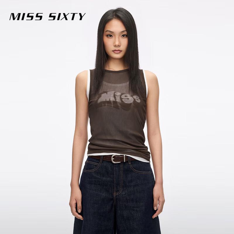 

MISS SIXTY 2026 Summer Round Neck Sleeveless Layered T-shirt S