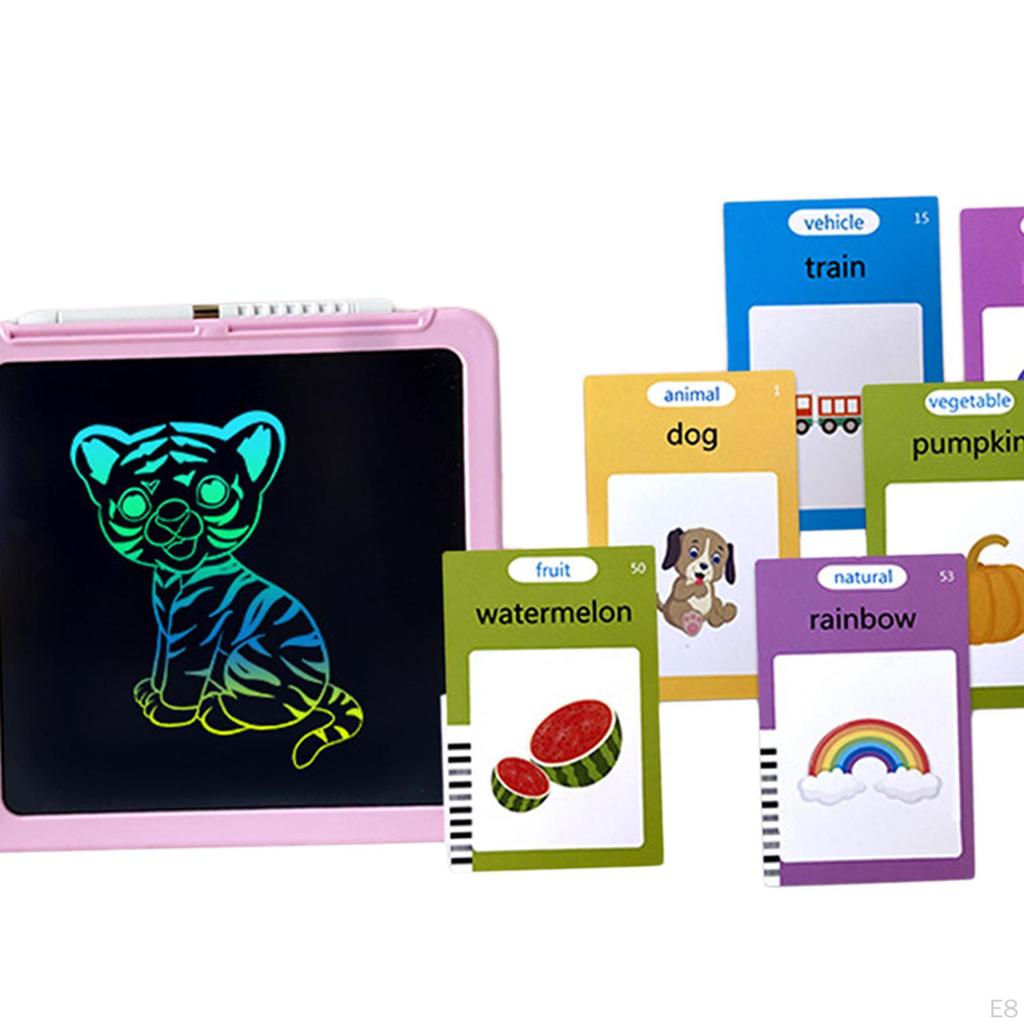 2 in 1 Talking Flash Cards Writing Tablet with Drawing Pad Early Educational Device Learning Toys