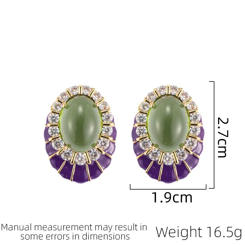 SUYU Retro Earrings Female Niche Micro Inlaid Zircon Earrings Suitable For Elegant And Fashionable Women's Luxurious Earrings