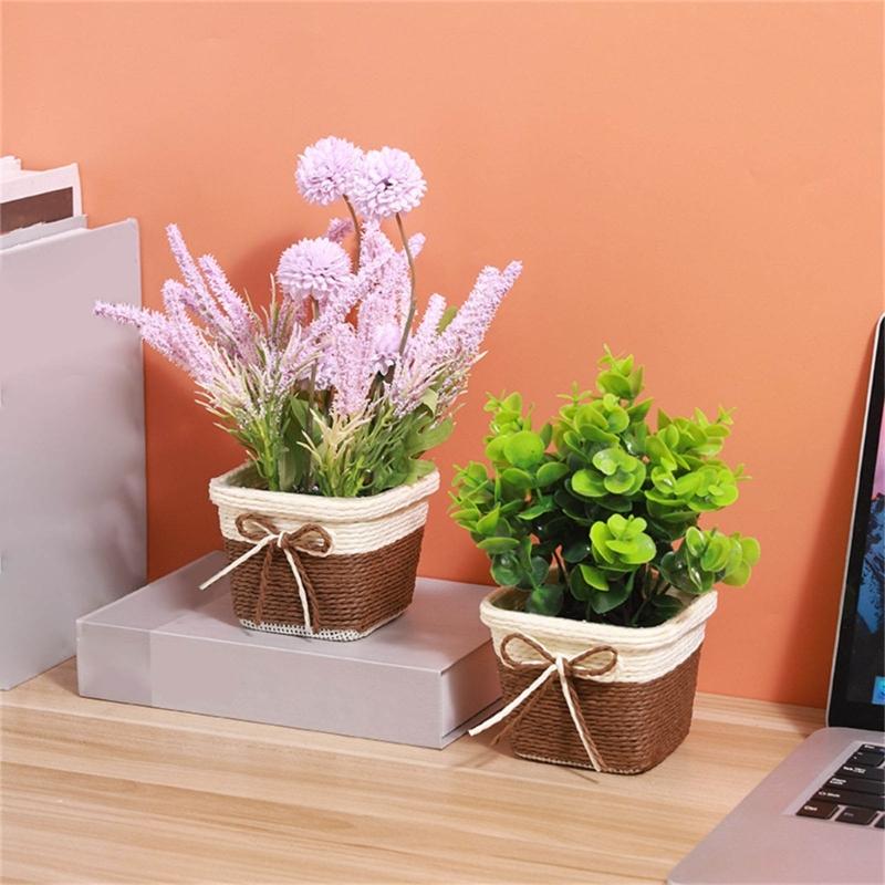 Tabletop Artificial Flower Decorations Simulation Potted Plant Ornaments
