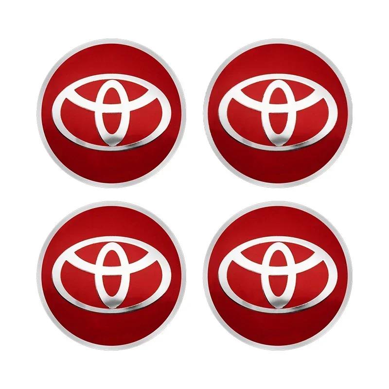 

4pcs 56mm Car Styling Wheel Center Hub Caps Stickers Badge Emblem Decoration Decal For Toyota Corolla Auris Yaris CHR Rav4 Hilux 56MM For toyota