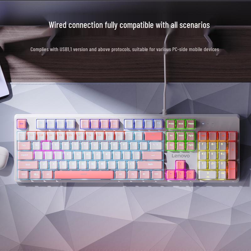 Lenovo GK10 Wired 104-Key Hot-Swappable Mechanical Keyboard