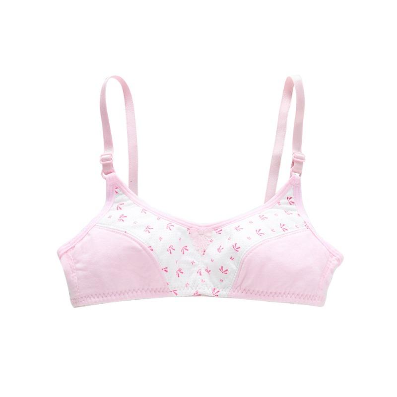 

Милый регулируемый бюстгальтер из хлопка для детей и подростков, жилет для девочек 8-18 лет, нижнее белье для тренировок светло-розовый