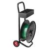 Banding Strapping Cart, Fit for PET / PP / Polyester Strapping Coils with 20.3 Cm Core Size, Heavy Duty Strapping Dispenser Equipped with Upgrade