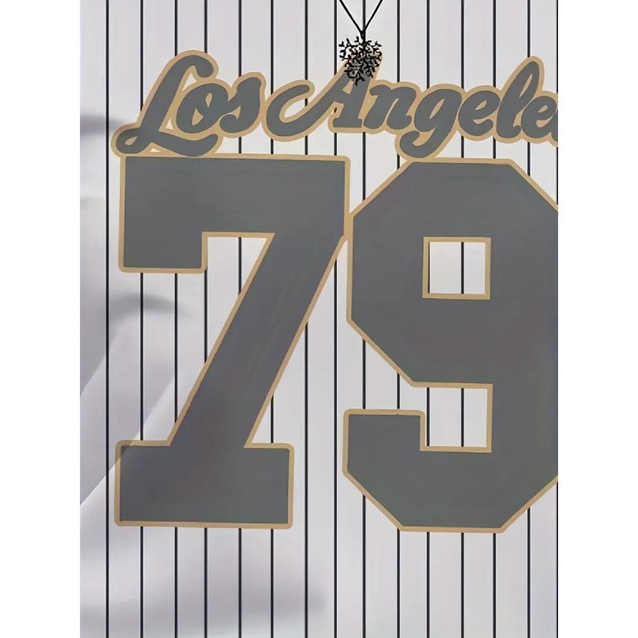 Sportbekleidung 79 Buchstaben Gestreift 3D-Druck Rundhals Kurzarm T-Shirt für Damen Atmungsaktiv Polyester Stretch Bequem für Alltag