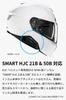 HJC HELMETS Motorcycle Helmet System Full Face Open Face Sun Visor Ventilation Internal Removable Intercom Compatible SMART HJC i91 Caste HJH272 BLACK