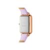 Official Limited Edition/2-Year Warranty: Daniel Wellington DW Women's Quadro Watch in Lavender Purple Leather with Rose Gold and Purple MOP Leather.