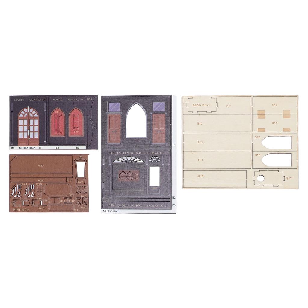 DIY Miniature Kit Ornament with LED Light Strip Innovative 3D Puzzle Handmade Assembly Mini House Model Decoration for Teens Adults Gift