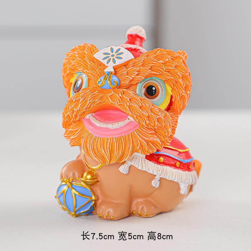 Lion Awakening Ornament, Chinese Style Desktop Decoration, Friend Gift