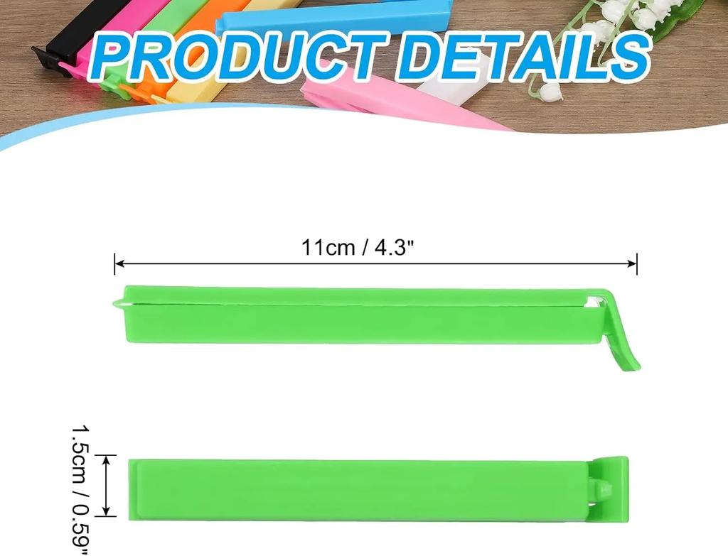 5-30pcs Colorful Sealing Clips Moisture-Proof Fresh-Keeping Snack Bag Sealer Clamp for Plastic Bags Reusable Kitchen Accessory