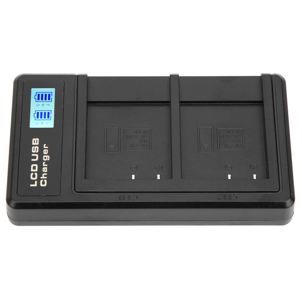 Portable Camera Battery Charger for NPBN1 USB Camera Dual Charger with LCD Display
