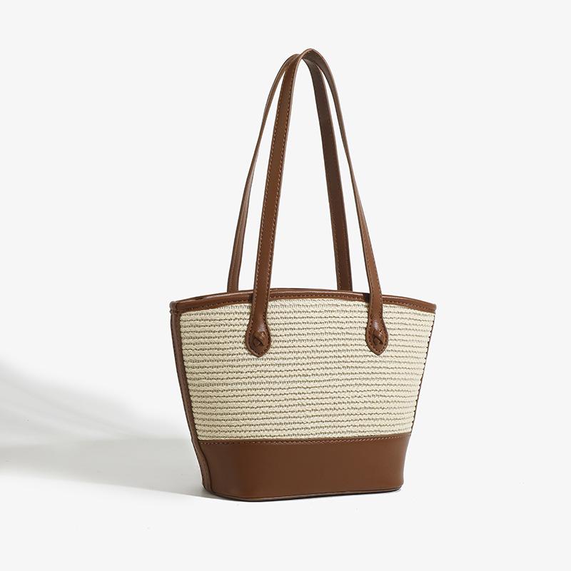 Large Capacity Underarm Woven Tote Bag Women'S Summer New Popular Shoulder Bag Seaside Vacation Straw Bag