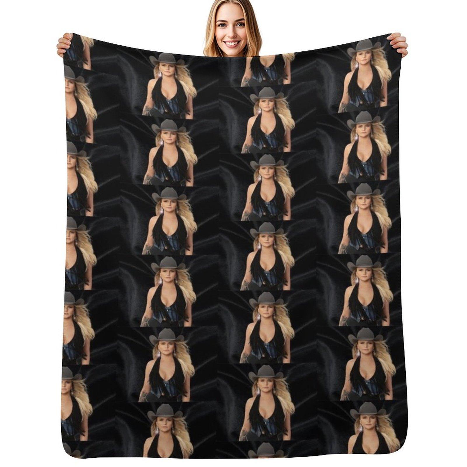 Miranda Lambert show Throw Blanket Stylish Decor Blanket Gift for Friends Roommate Size: 75*100cm, Weight: 230 GSM