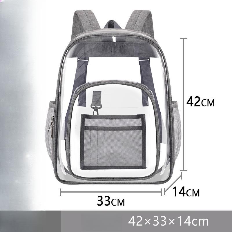 Transparent Backpack, Pvc Backpack, Schoolbag, Large-capacity Waterproof Jelly Bag, Fashionable