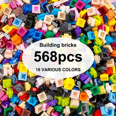 Non-Toxic 100G1X1Low Brick Building Blocks Thick Figuresbricks 2X2 Dots Educational Creative Sizecompatible With Plastic Toys Forchildren