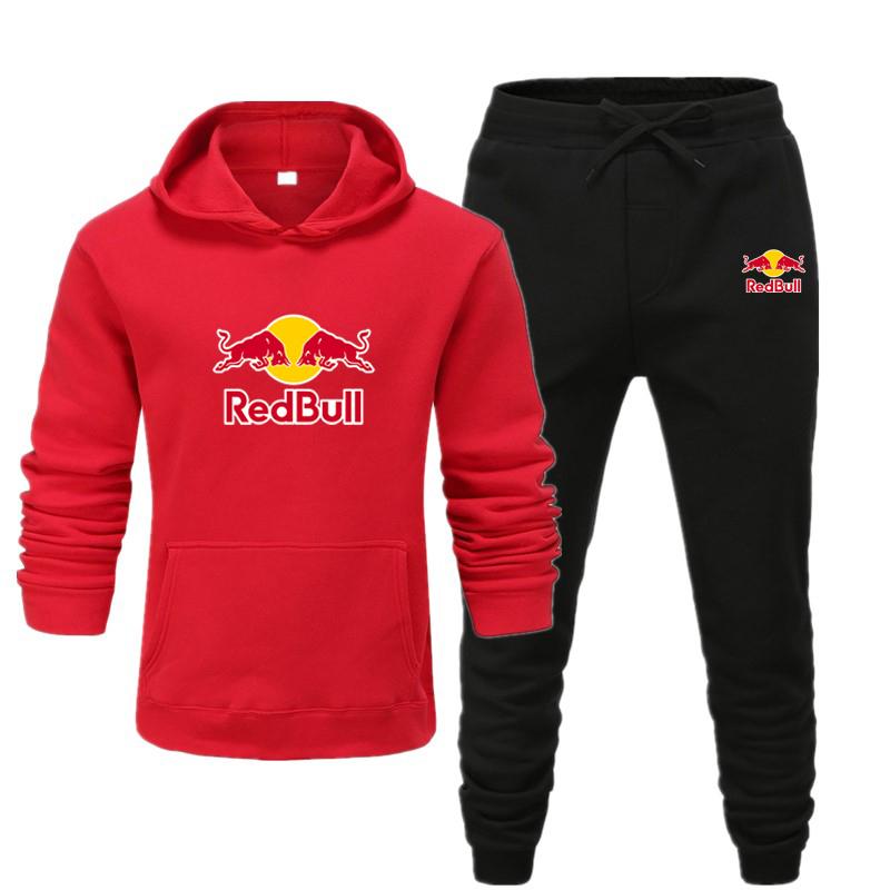 Red Bull Men/women Sportswear Sets Spring Autumn Brand Hooded Sweatshirt Casual Tracksuit Men 2 Piece Hoodies + Pants Men Clothing