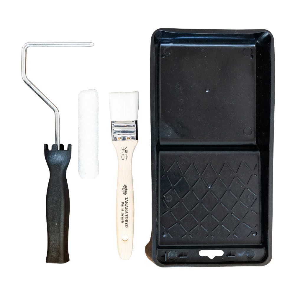 Original Paint Set set including roller and by Takara Paint (4-piece brush, short-hair cover, handle, tray)