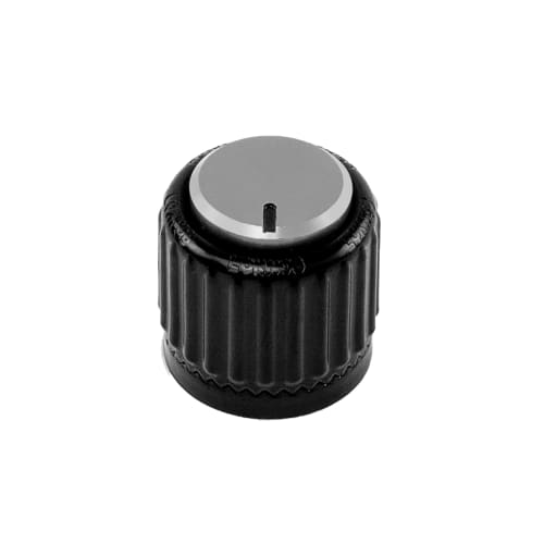 D'Addario LokNob Large Locking Knob, Plastic, Black/Silver, PW-LNL-01BS