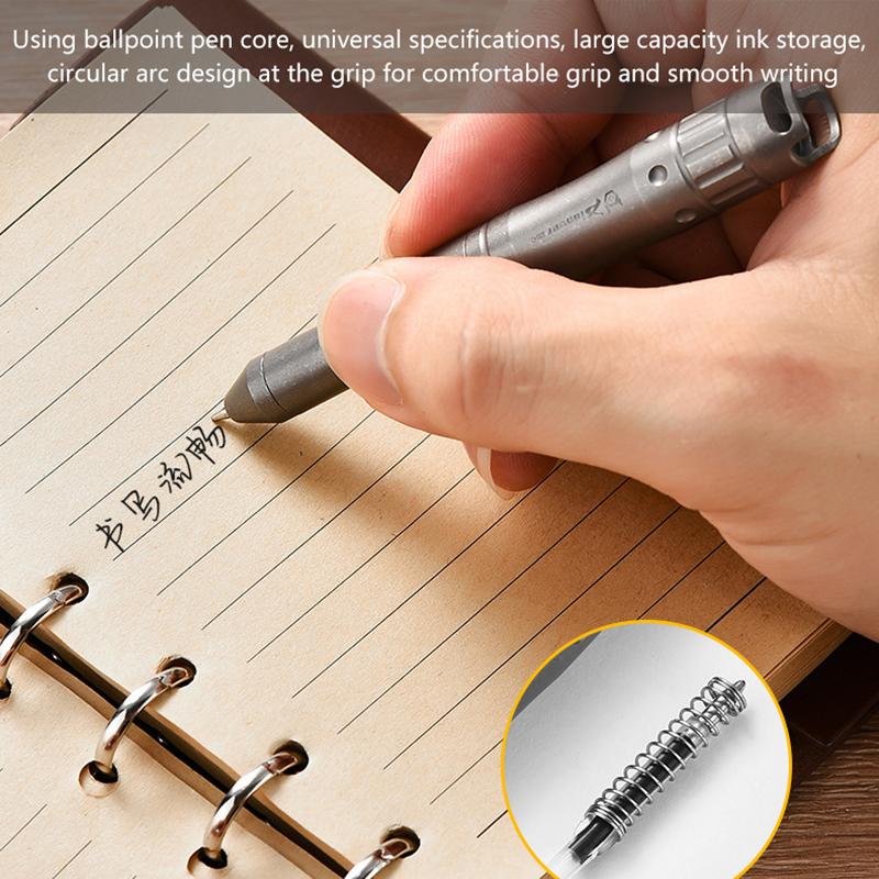 Długopis Kulkowy Rysik do Ekranu Dotykowego z Funkcją Gwizdka 3,19" Spiralny Design Nasadki Tytanowy Długopis Kieszonkowy EDC