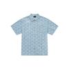 MLB New York Yankees SS24 All Over Print Einzelknopf Lässig Bequem Denim Kurzarmhemd Unisex Hemden Hellblau 3ADRM1043-50BLL