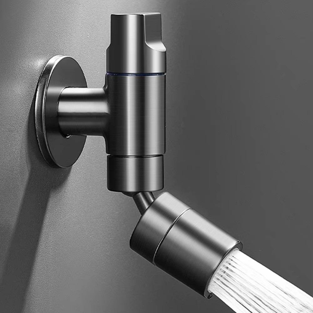 Stainless Steel In-wall Faucet Splashproof Design Two Water Outlet Modes Single Cold Water Faucet Mini Wash Basin Tap