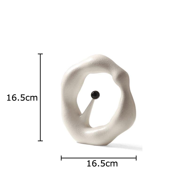 Abstract Geometric Circle Sculpture Desk Decoration Minimalist Artwork Creative Irregular Ceramic Ornaments Room Aesthetic Decor