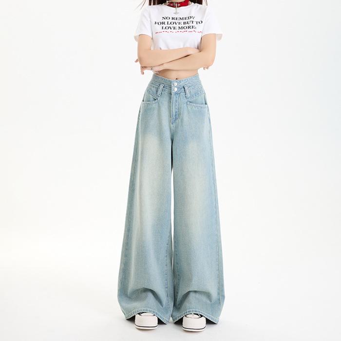 Ultra-Soft High Waist Slimming Denim Culottes – Light Blue
