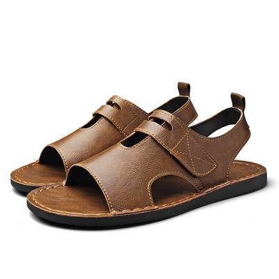 Herren Sommer Slip-On Sandalen: Rutschfest, Weich, Stilvoll, Lässig, Große Größen, Ledersandalen