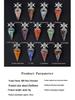 1690 Three-Phase Moon Seven Chakra Stone Resin Hexagonal Crystal Pendant Pendulum Cross-Border Jewelry